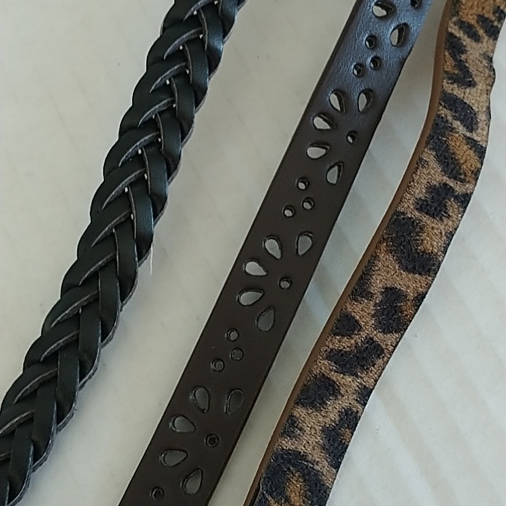 Rampage Set of Two Black and Brown Belts